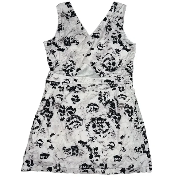 Armani Exchange Pop Art Floral Dress A Line V Neck Cut Out Silhouette Flattering - Picture 6 of 7